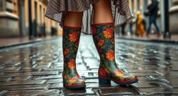 stylish functional boho rain boots
