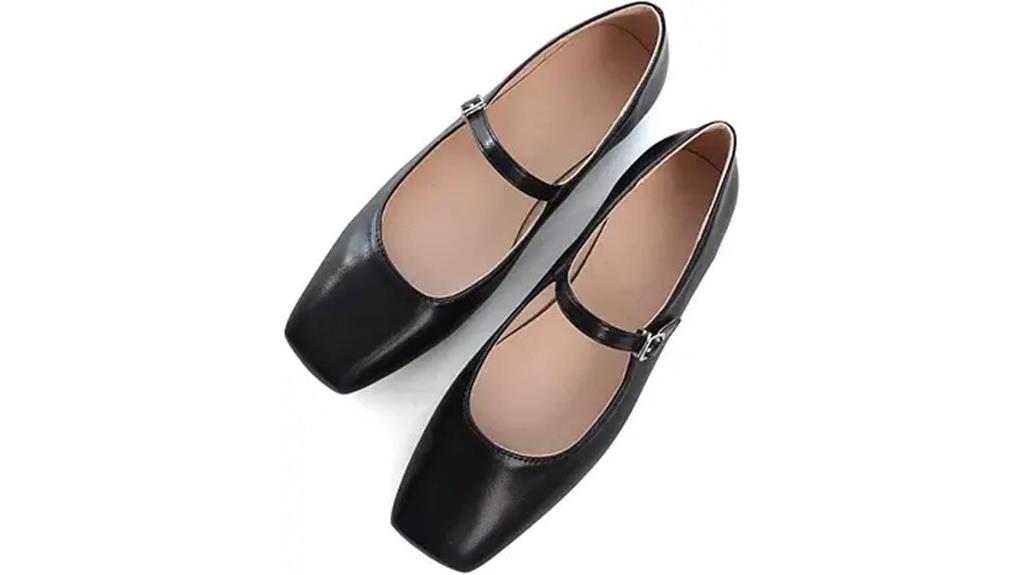 stylish leather flat shoes