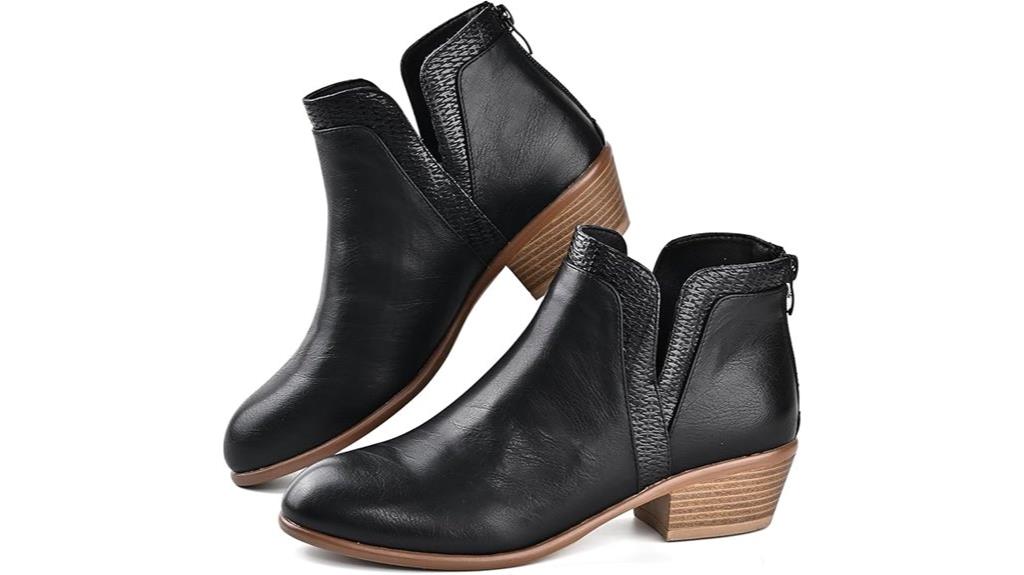 stylish low heel boots