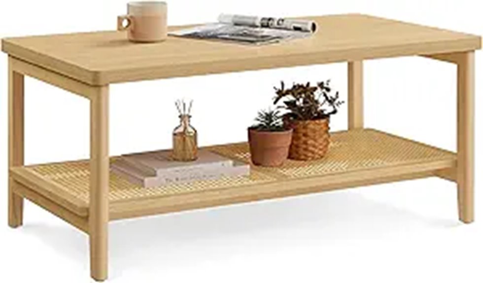 stylish two tier coffee table