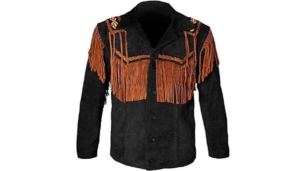 suede leather cowboy jacket
