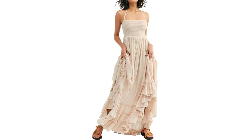summer boho backless dress