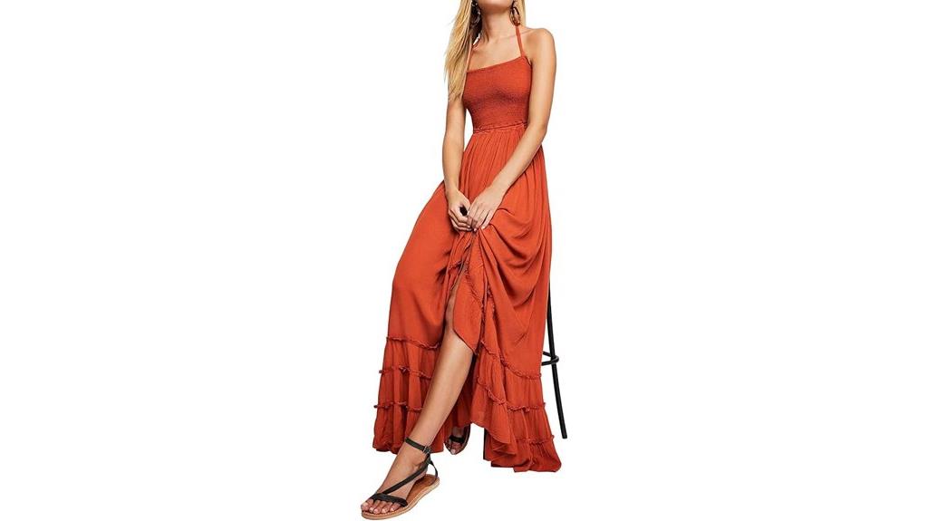 summer boho backless dress