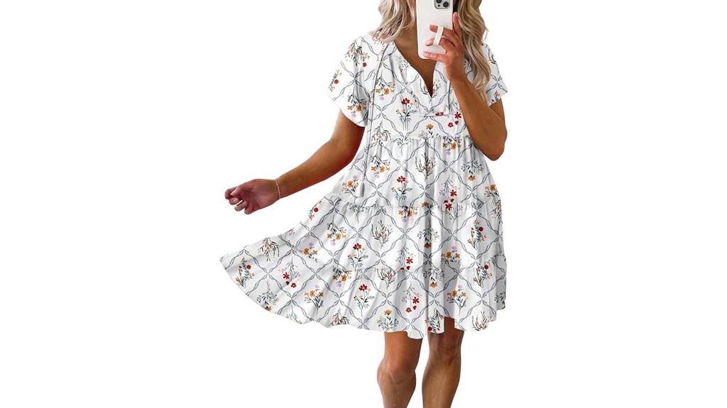 summer boho floral dress