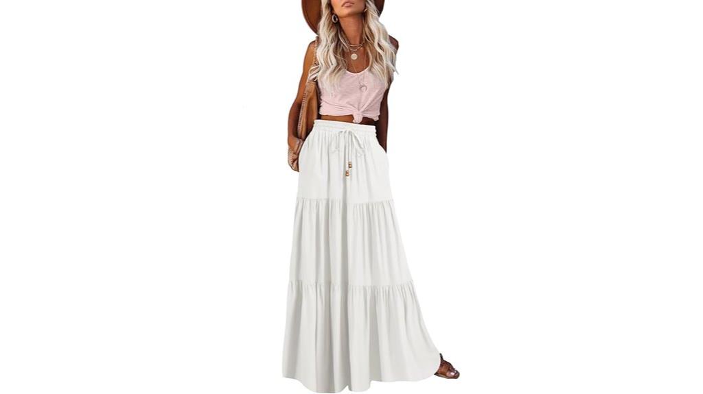 summer boho maxi skirt