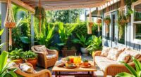 summer boho patio decor