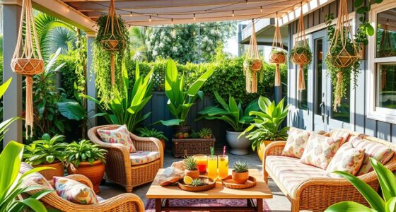 summer boho patio decor