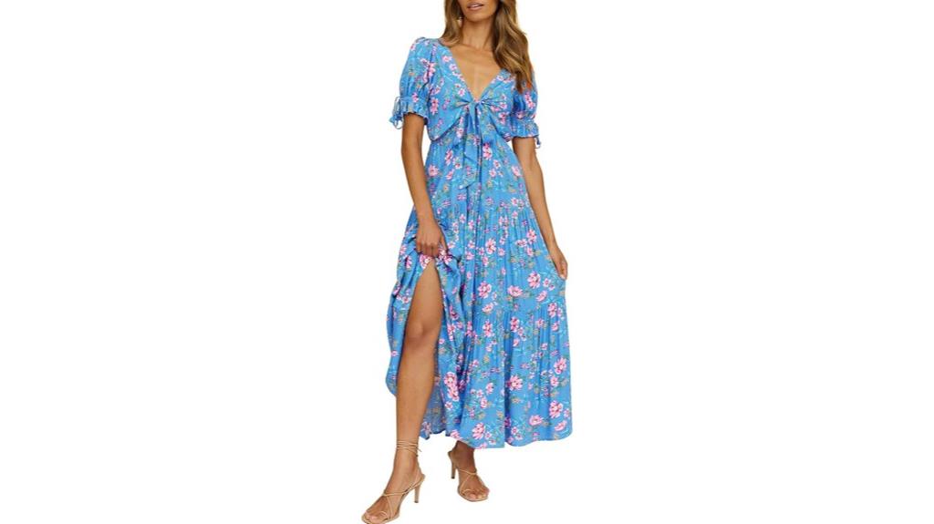 summer boho tie dress