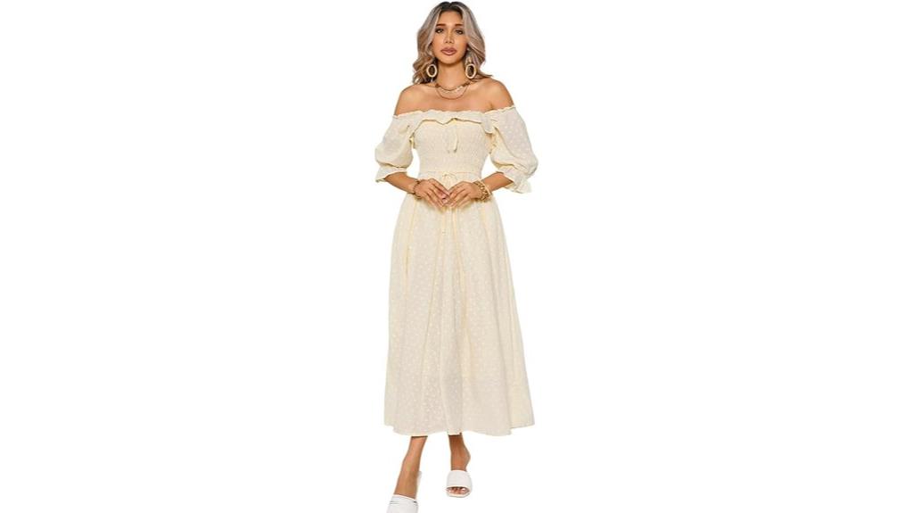 summer cotton ruffled dress