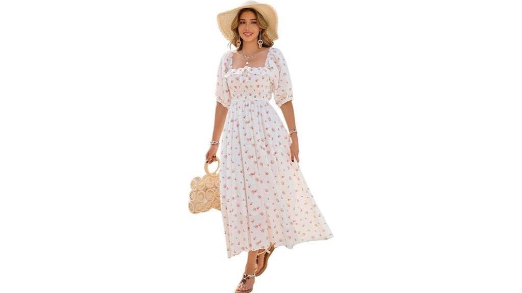 summer cotton ruffled dress