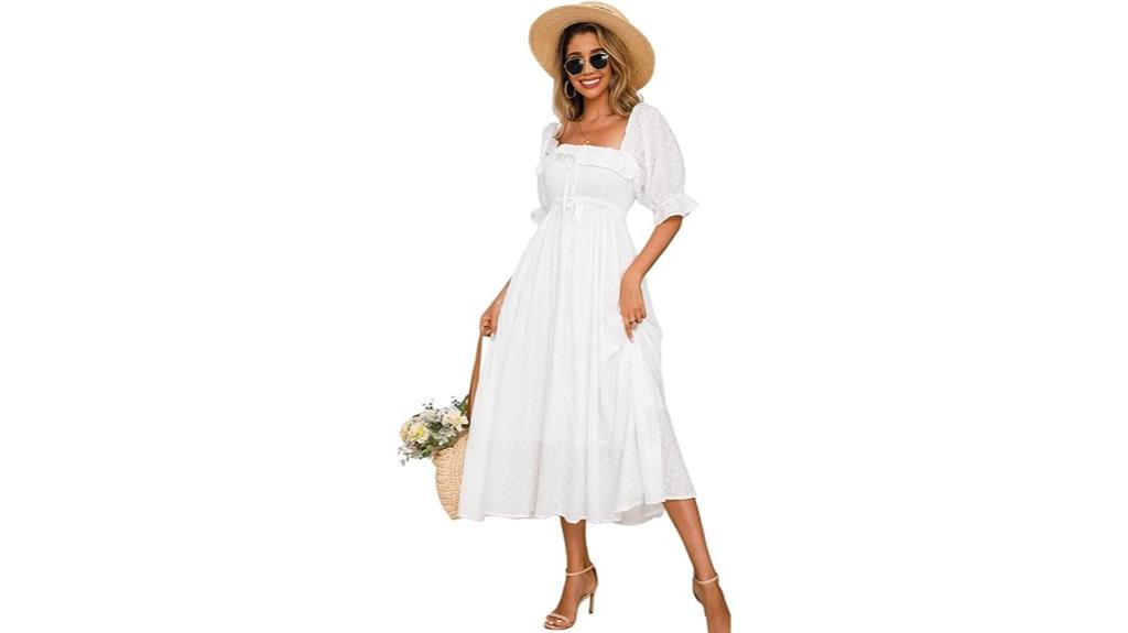 summer cotton ruffled dress