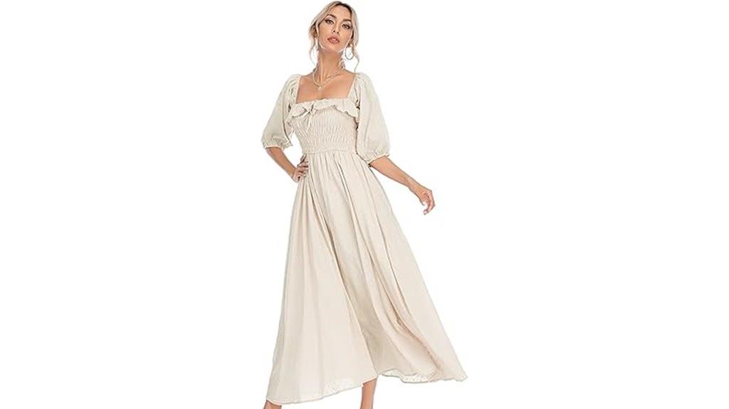 summer cotton ruffled dress