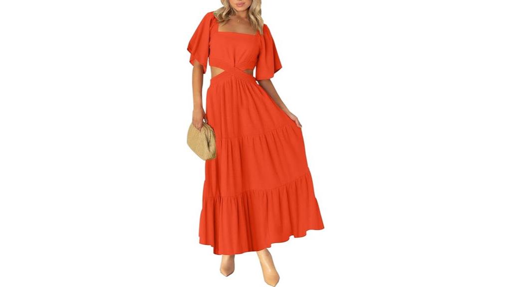 summer cutout maxi dress
