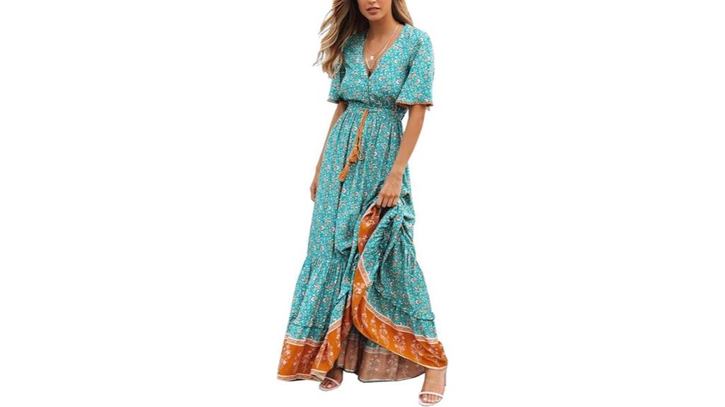 summer floral bohemian dress