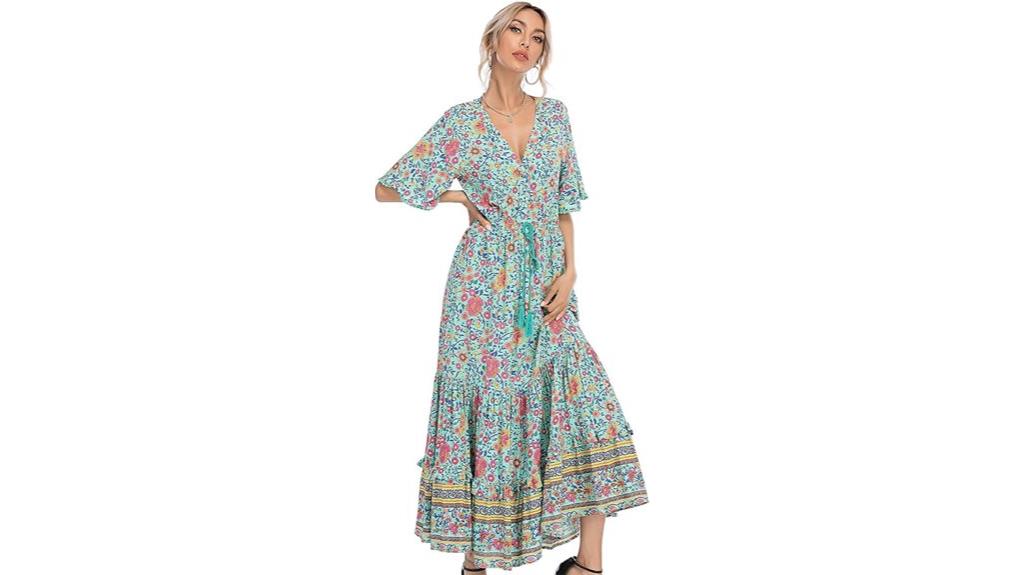 summer floral bohemian dress