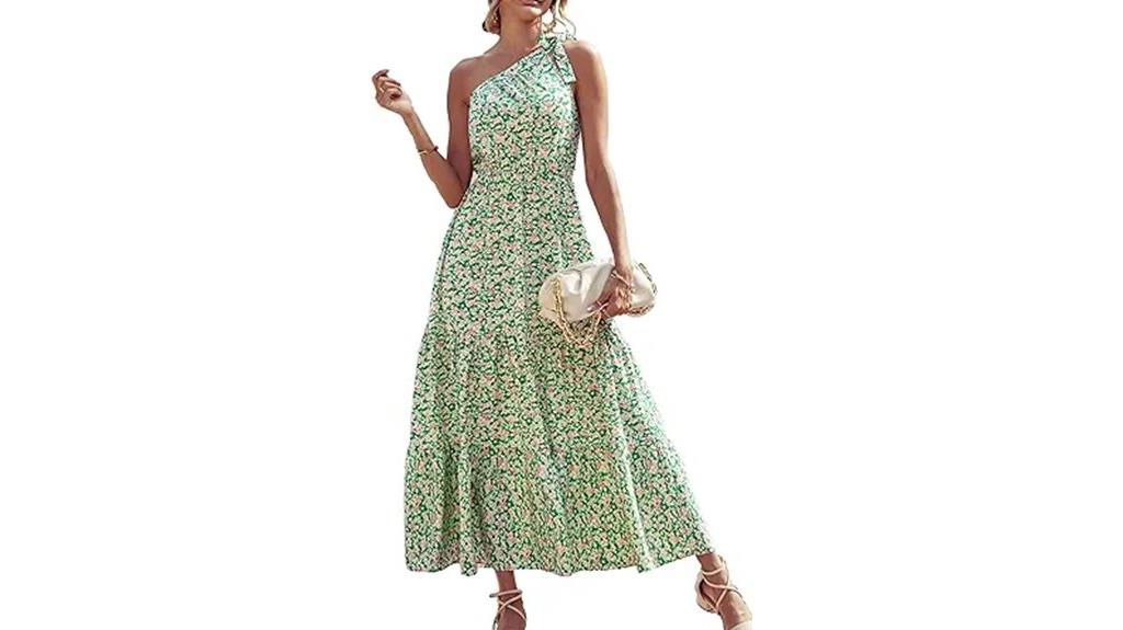 summer floral one shoulder dress