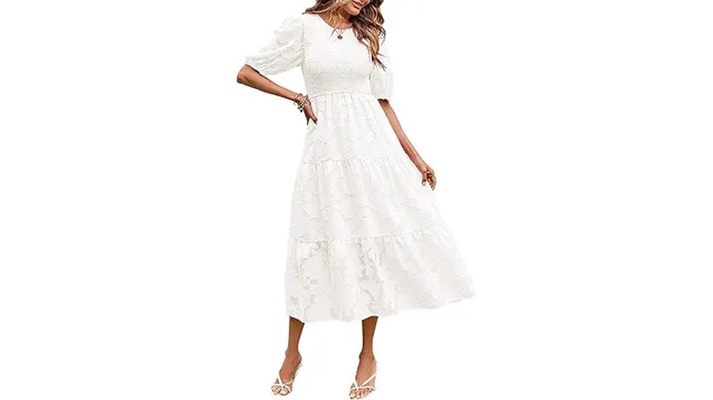 summer floral puff sleeve