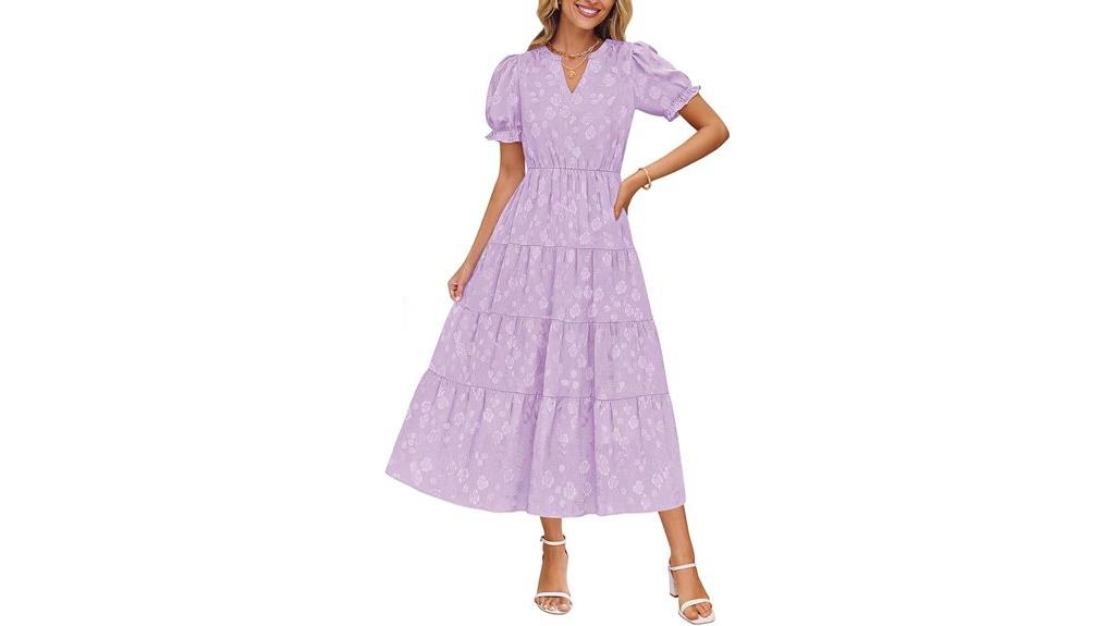 summer puff sleeve midi