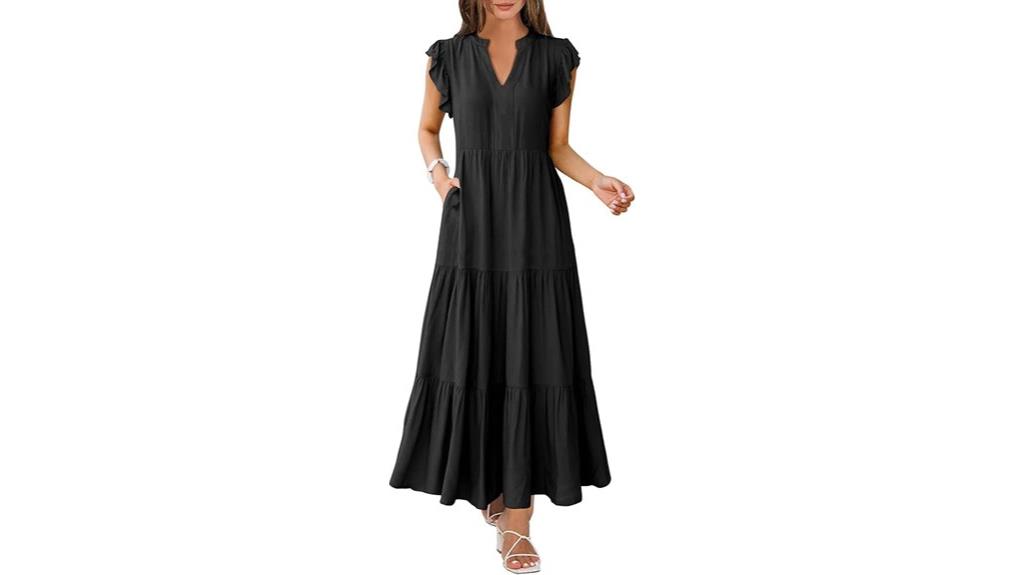 summer ruffle sleeve dress