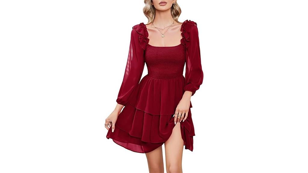 summer ruffle square neck