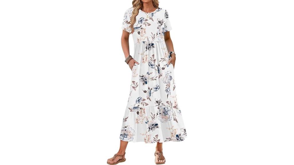 summer short sleeve maxi