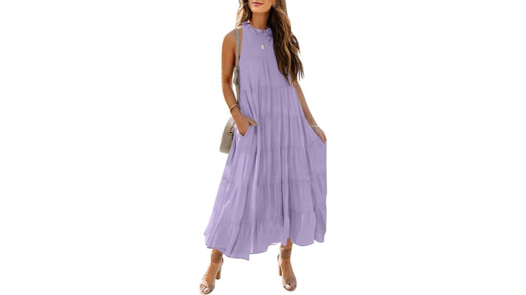 summer sleeveless halter dress