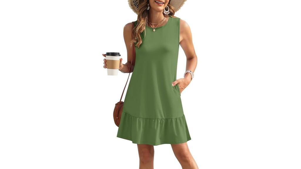 summer sleeveless ruffle dresses