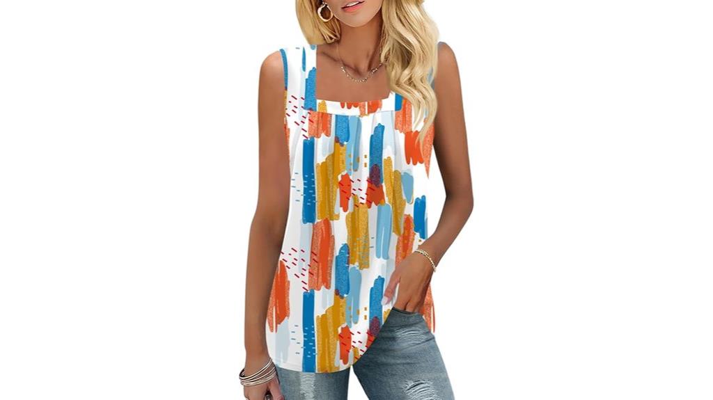 summer square neck tops