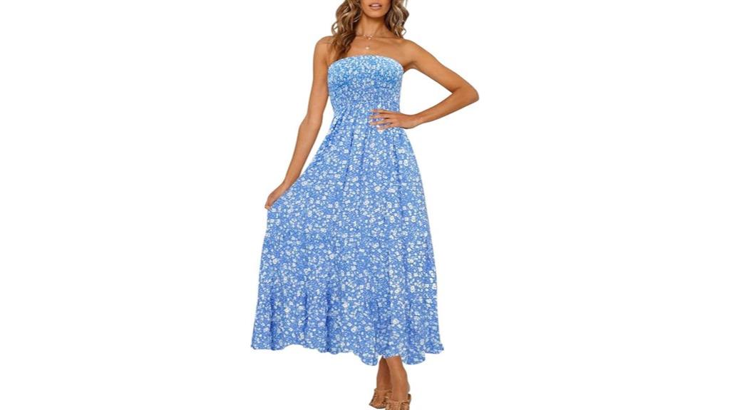 summer strapless dress