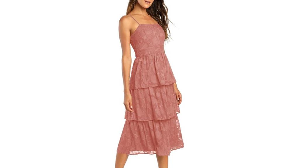 summer tiered spaghetti dress