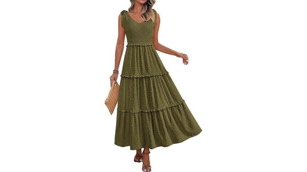 summer v neck maxi dresses