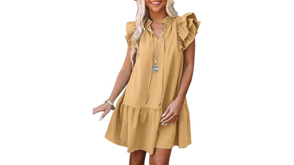 summer v neck mini dress