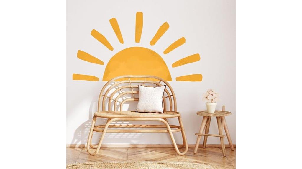 sun wall decal decor