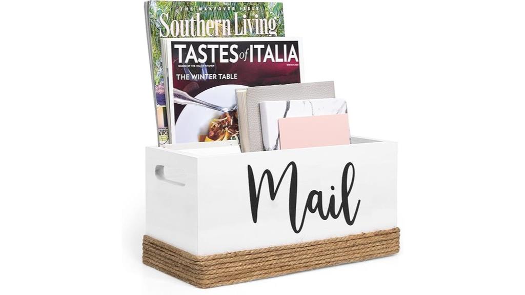 tabletop mail organizer container