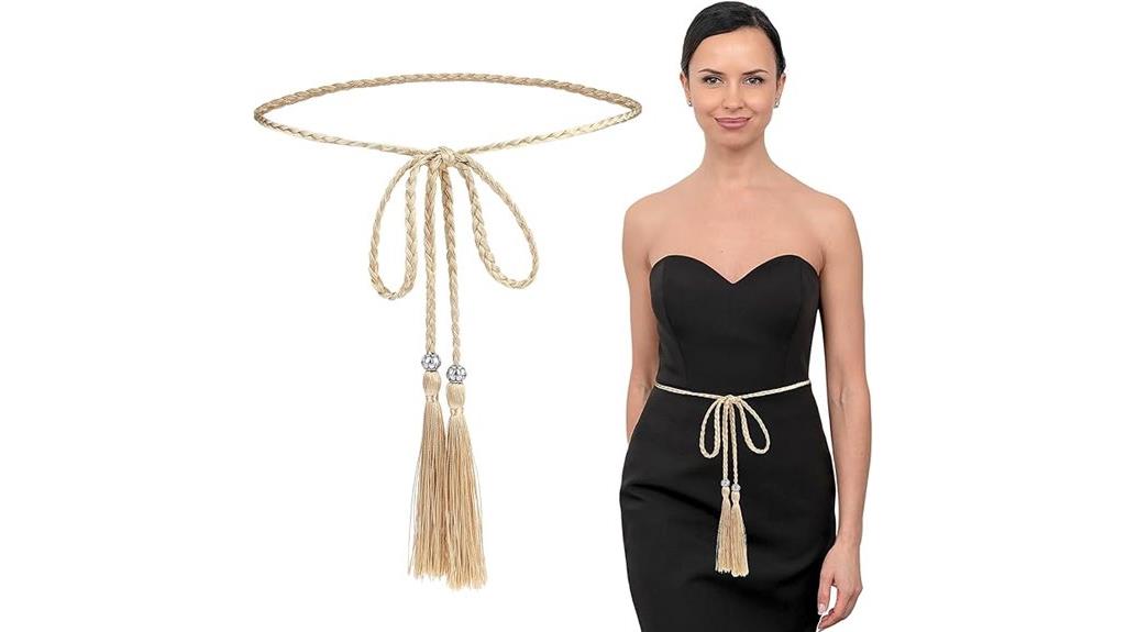 thin braided women s belt