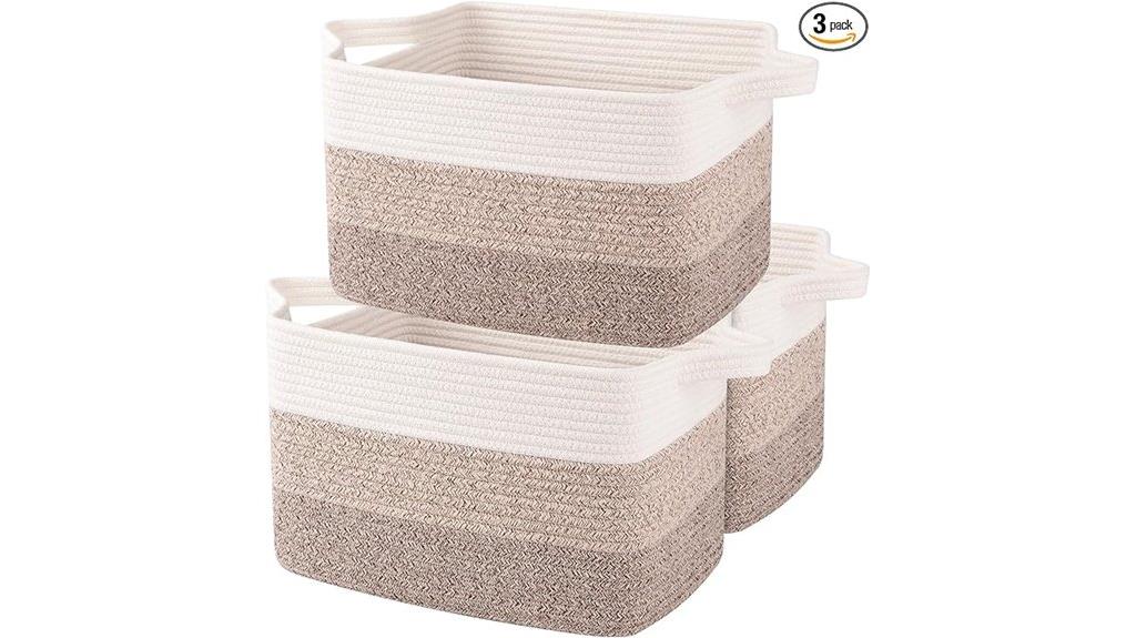 three pack storage baskets