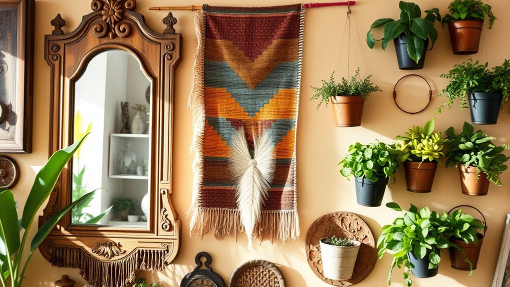 thrifted upcycled boho decor