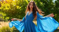 top blue bohemian dresses