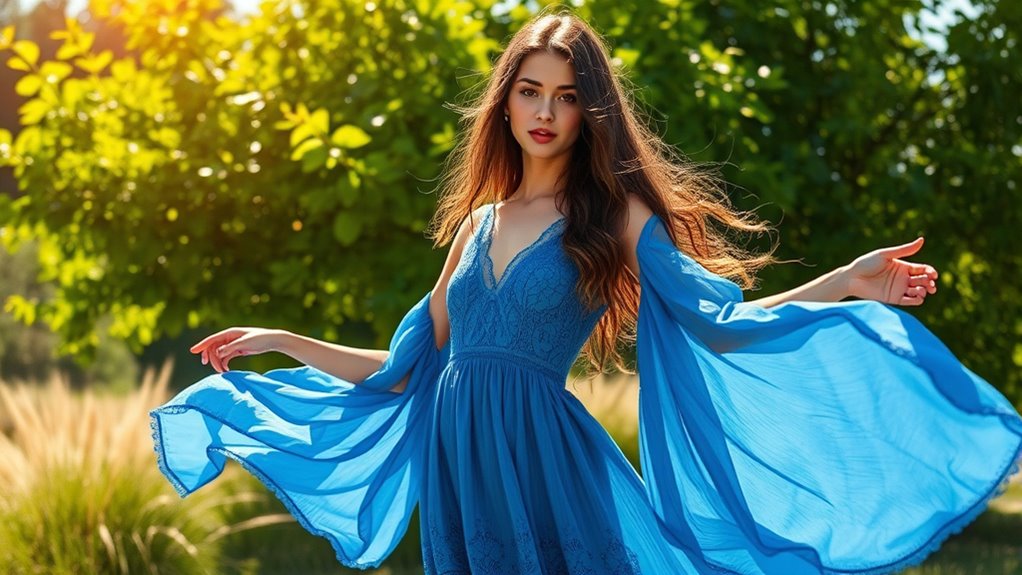 top blue bohemian dresses