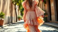 top boho ruffle dress trends