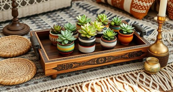 top boho tray decor