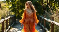 top boho v neck dresses