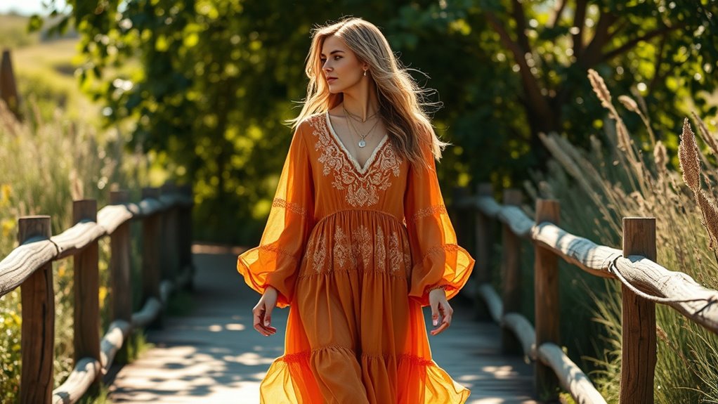 top boho v neck dresses