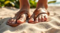 top brown toe sandals