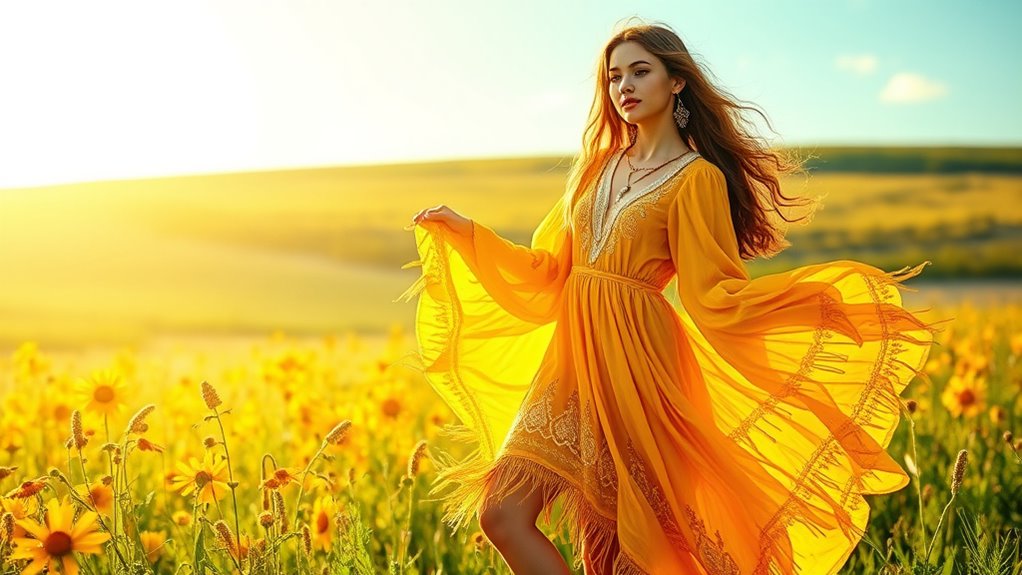top yellow boho dresses