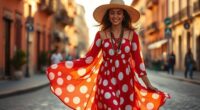 trendy boho polka dots