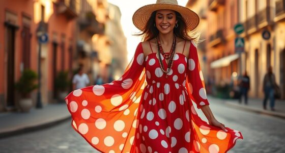 trendy boho polka dots