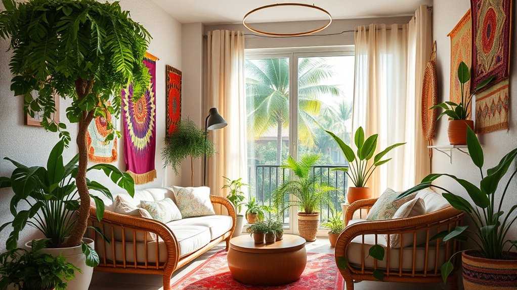 tropical boho natural decor