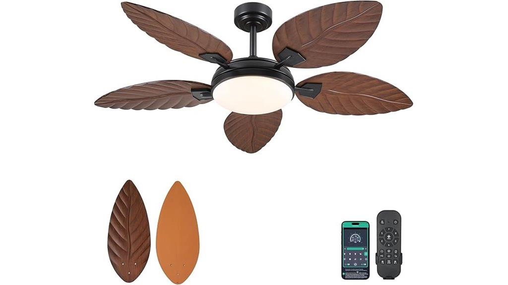 tropical ceiling fan with remote
