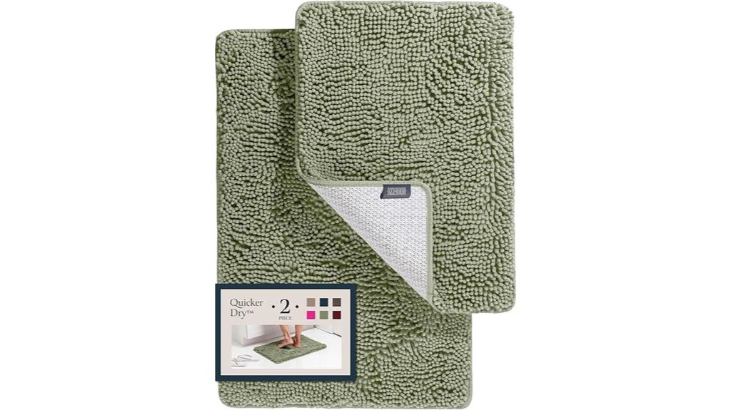 two piece bathroom rug set